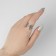 Ring "Wings" butterfly, color silver, dimensionless