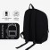 School backpack from lightning textiles, external pocket, Fulldorn, Black color