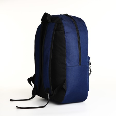 Youth backpack with lightning, external pocket, blue color-3