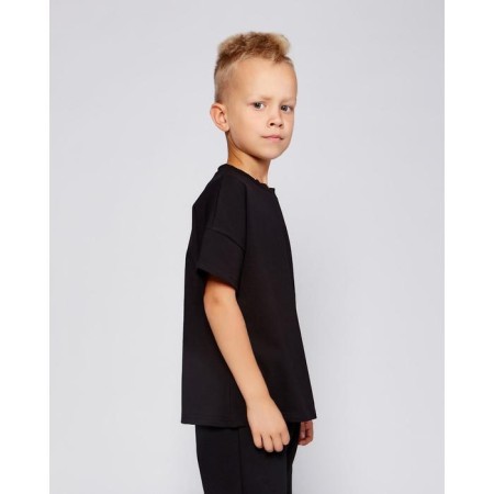 T -shirt Children's Minaku: Basic Line Kids Black Color, Height 128-1