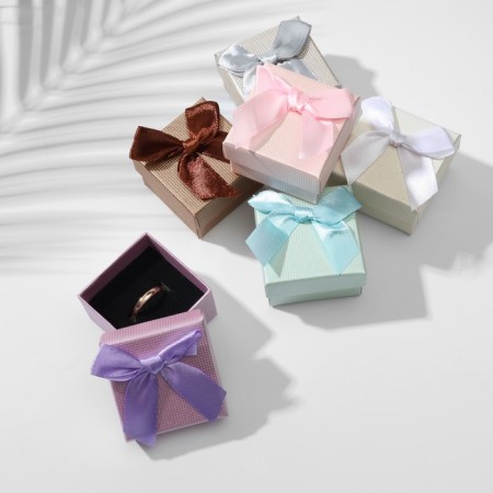 Gift box for earrings/ring "Balt sati", 5 × 5, color mix-1