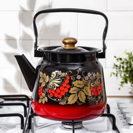 Ryabinka kettle, 3.5 l, induction, color red-black mix-4