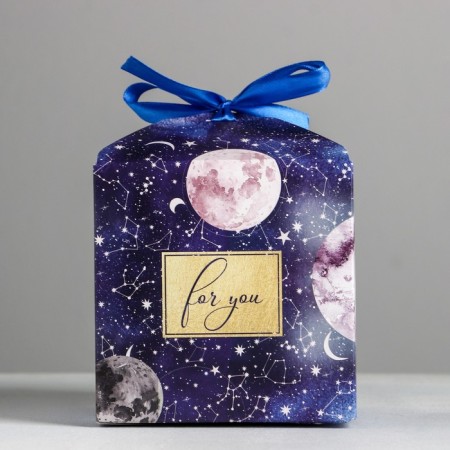 Gift folding box, packaging, "Cosmos", 12 x 12 x 12 cm-1