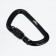 Carabiner with a clutch, 11x7 cm, 26 kn, black