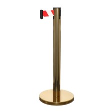 The fence stand is gold, with an exhaust tape - 470 cm, red - white, height - 90 cm, d -6cm, floor D -32cm