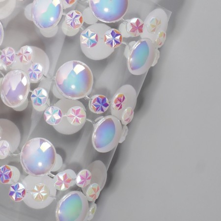 Pearls self -adhesive "Assorted", with holography, 125 pcs on a sheet-1