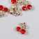Decor for creativity metal, rhinestones "ripe cherry" 1.5x1.7 cm