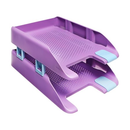 A set of horizontal trays - Erichkrause Forte, Manga, with lateral mounts, 2 pieces, green-6