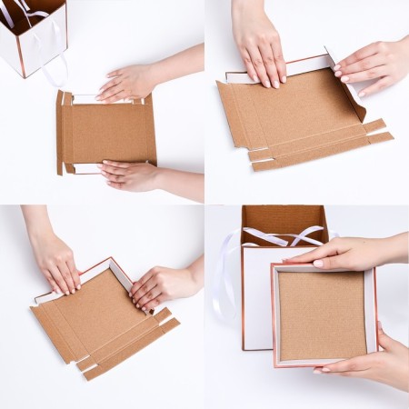 Set of boxes 3 in 1, red, 17 x 25 cm / 14 x 23 cm / 10 x 18 cm-6
