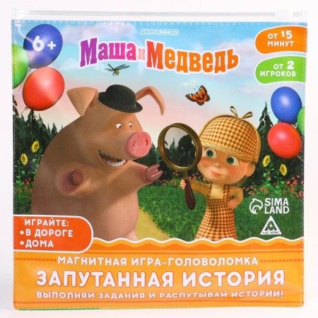 Magnetic game "Plucus History". Masha and the Bear-5