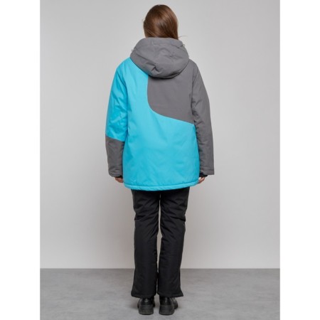 Ski jacket women's winter, size 58, blue color-17