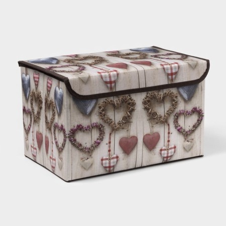 Stelly box for storage with a lid "Heart", 37 × 24 × 24 cm