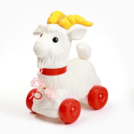 Developing toy - catka children's "goat" on a rope, 28 x 15 x 27 cm-1