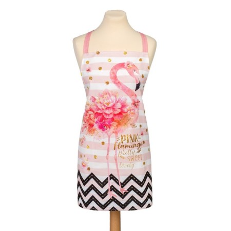 Apron Ethel "Pink Flamingo" 60x65 cm, 100% cotton, sarzha 190 g/m2-10