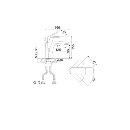 D&K Berlin Technische DA1432115 sink mixer, black-chrom-1