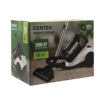 Vacuum cleaner Centec CT-2529, 2000/350 W, 2 l, multicyclone, white-4
