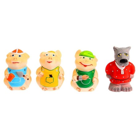 A set of rubber toys "Three Piglets"