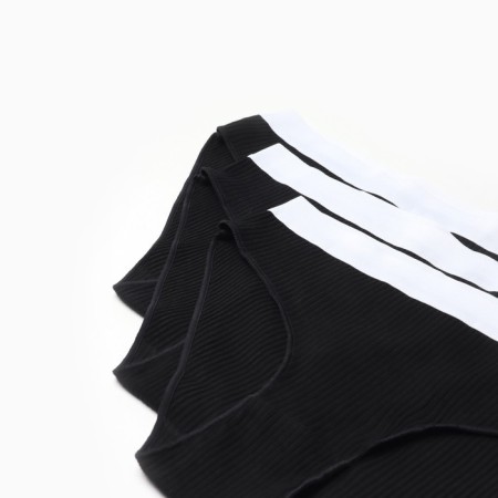 Set of panties slips minku ribbone size 44-46, black color, 3 pcs-4