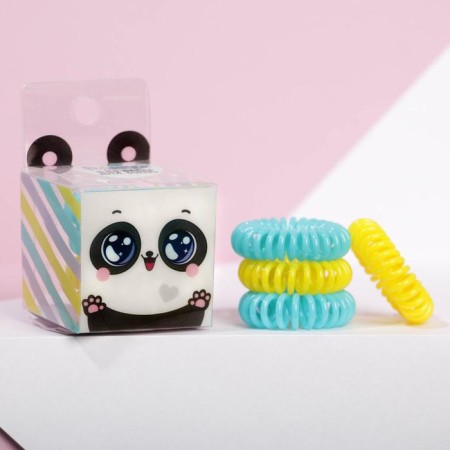 Hair gum springs "Panda" 4 pcs, 4 x 6.5 x 4 cm