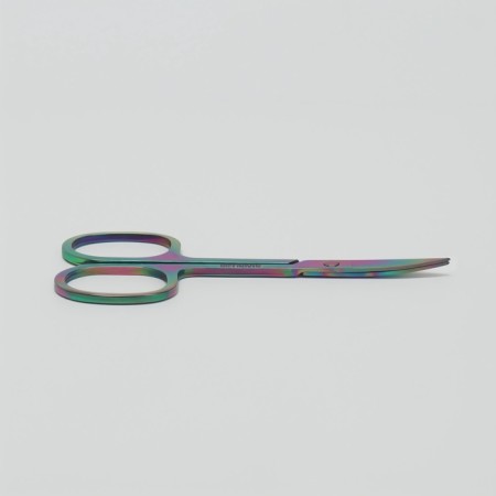 Scissors manicure, bent, wide, 9 cm, chameleon color-4