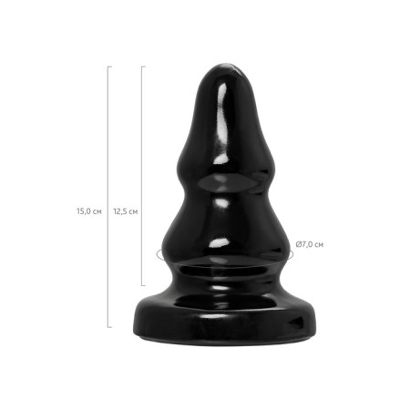 Anal plug Toyfa Popo Pleasure Monoceros, Christmas tree, PVC, 70x150 mm, black color-2