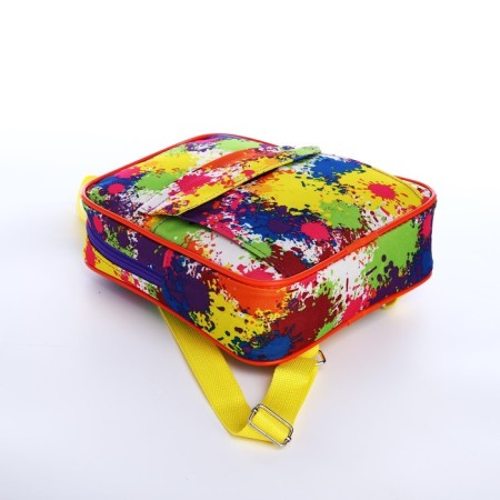 Baby backpack on zipper, external pocket, colorful color-4