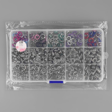 Shirt buttons, open, in the organizer, d = 9.5 mm, 200 pcs, color colorful color-3