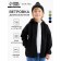Demi -season windbreaker for Minaku boys from SoftShell on fleece, waterproof, black, height 92 cm