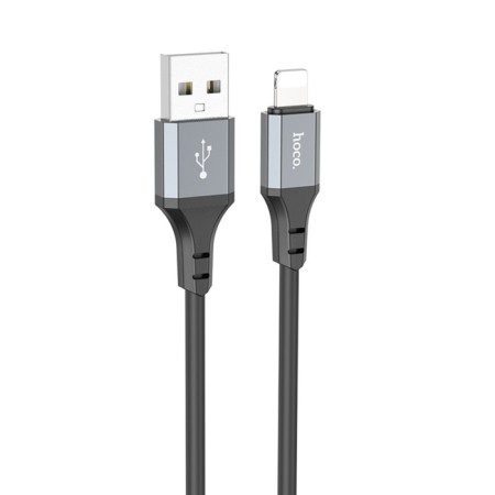 Hoco X92, Lightning cable - USB, 2.4 A, 3 m, silicone braid, black-2
