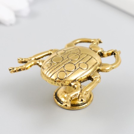 Handle for the casket metal "God's ladybug" aged gold 4.8x4.3 cm-1