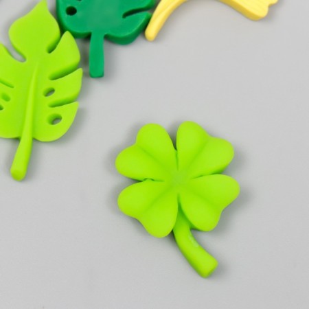 Decor for creativity plastic "leaves" set of 8 pcs 2.8x2.5; 3.1x1.7; 3x2; 2.7x2 cm-1