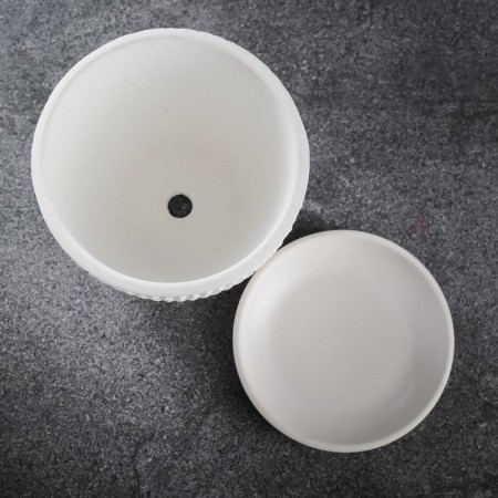 Flower Pot "Fine" white bud No. 2, 1.3l-2