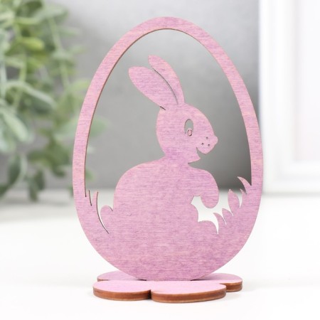 Easter decor "Rabbit" 6.5x4.7x9.3 cm (set 2 parts) purple-3