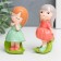 Souvenir Polystone "Girl on a leaf" set 2 pcs 10x4x6 cm