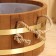 Gang 10 liters with a plastic insert, rope handles, brass hoop of thermo linden