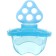 Silicone teether "for the front teeth", blue, with a cap of crumb I