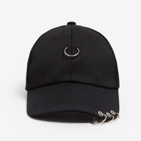 Women's cap Minaku with rings Black color, rr 56-58-4
