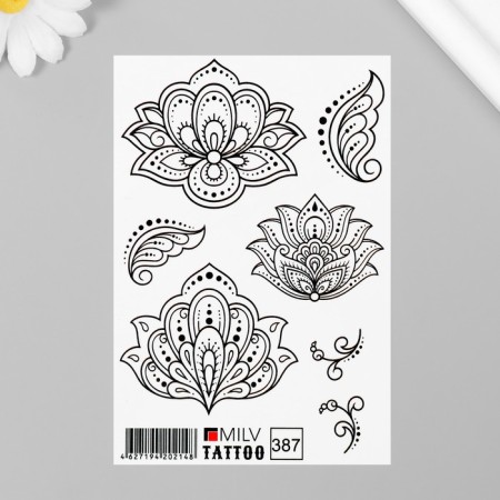 Tattoo on the body "Mehendi" 10x15 cm