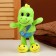 Soft toy "Dragosh", in slippers, 22 cm, green color