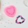 Mold "Heart in roses", silicone, 7 × 7 cm, color mix