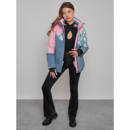 Ski jacket female, size 42, pink color-15