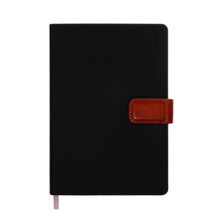 Organizer, A5, 128 sheets, cage, cover of leatherette, with a knife, "business", black