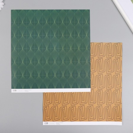 Scrapbooking paper bilateral "Greece" density 180 g 30.5x32 cm-1