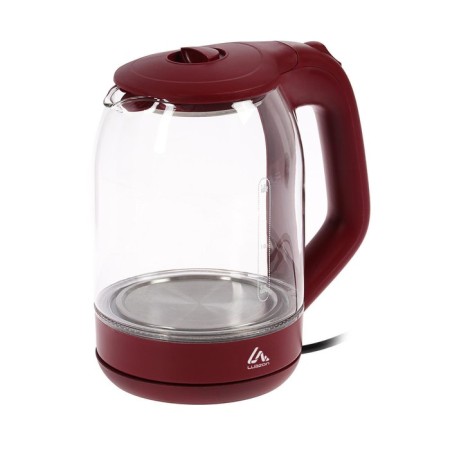 Electric kettle Luazon LSK-1809, glass, 1.8 l, 1500 watts, backlight, red-2