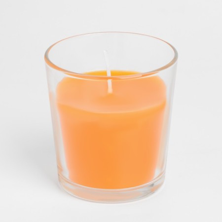 Candle in a smooth glass flavored "juicy mango", 8.5 cm-1