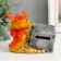 Piggy bank Polystone "Fiery Dragon with a gift/chest" MIX 10.5x6x10 cm