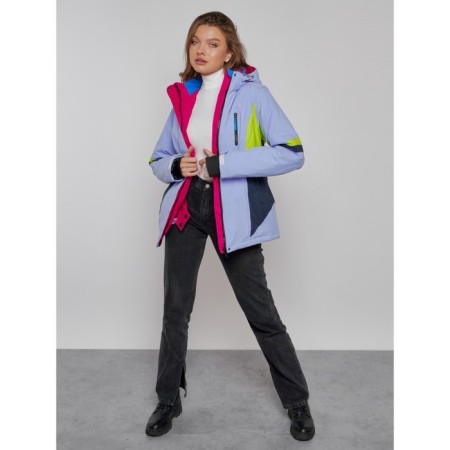 Ski jacket women's winter, size 48, purple color-16