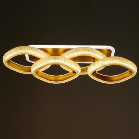 Chandelier from PDU 1141/4 LED+backlight 96W 3000K-6000K Dimmer gold 68x25x13 cm Bayerluux-2