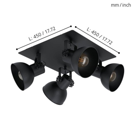 Lamp Barnstaple 1 4x40W E27, black color-1