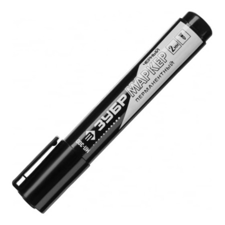 Marker permanent bison professional 06322-2, pointed, black, 2 mm-5